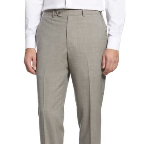 JWN NEW LINEN Torino Flat Front Dress Pants Size 32 x 37 Slacks Trousers - Picture 1 of 7